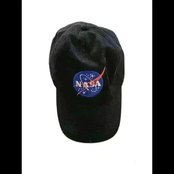 NASA Embroidered Black Baseball Cap - Classic Space Logo - Picture 1 of 2